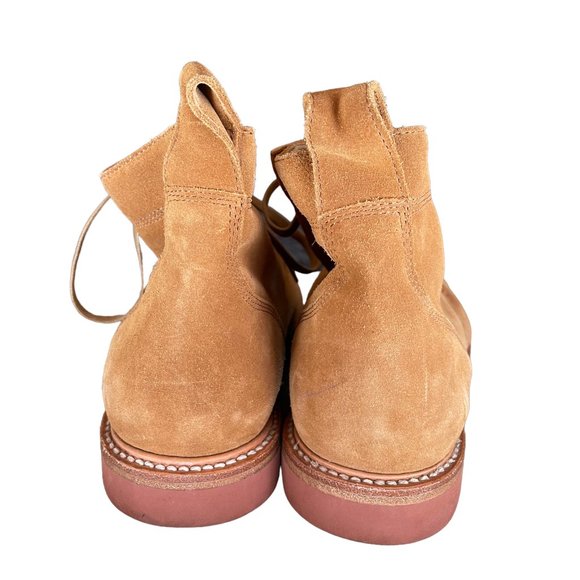 Taylor Stitch Tan Brown Suede The Trench Boot High Top Lace Up Sz 10 main image 5